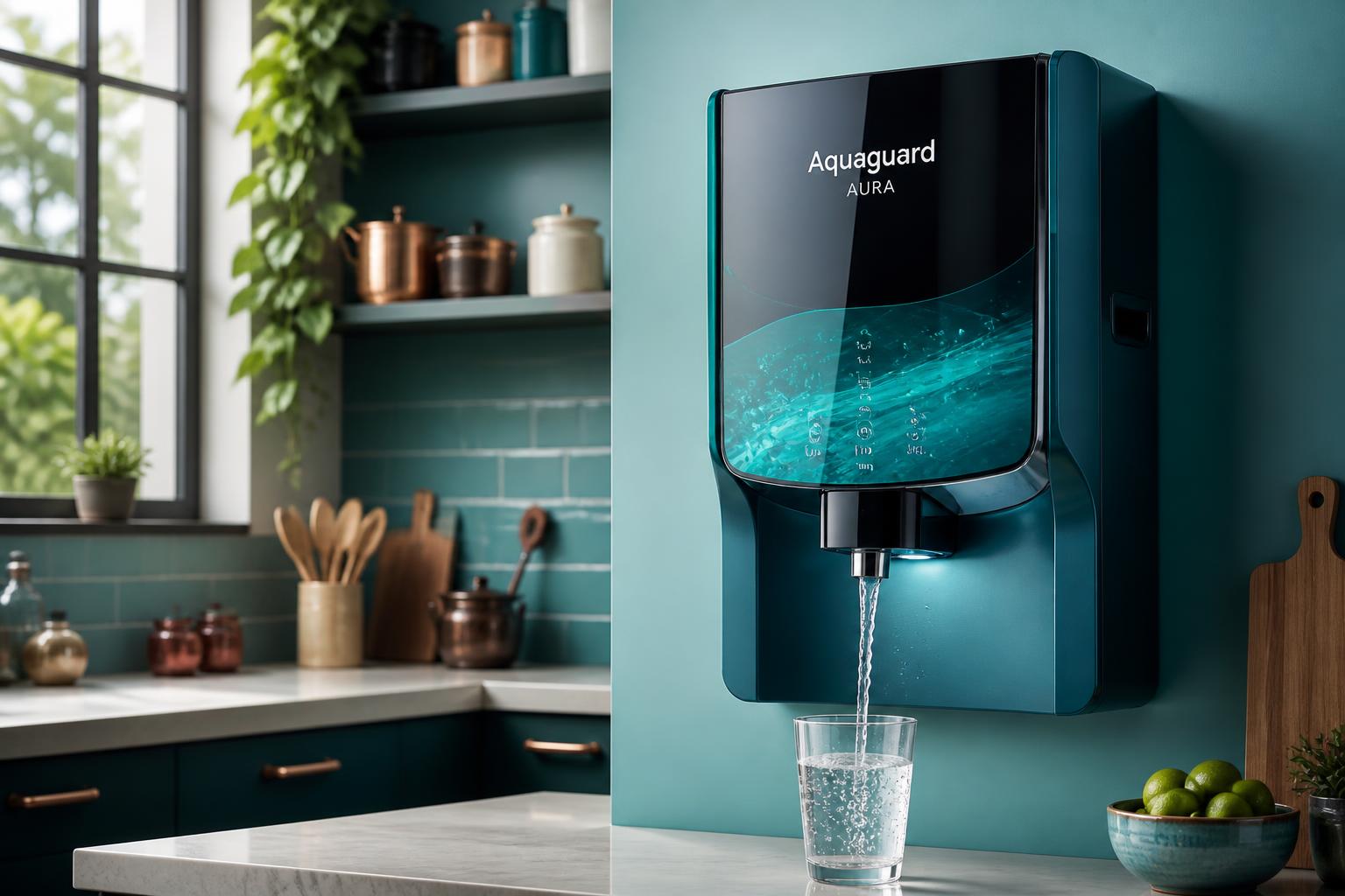 Wall-mounted RO water purifier serviced by Euro Link Service in a Dwarka kitchen